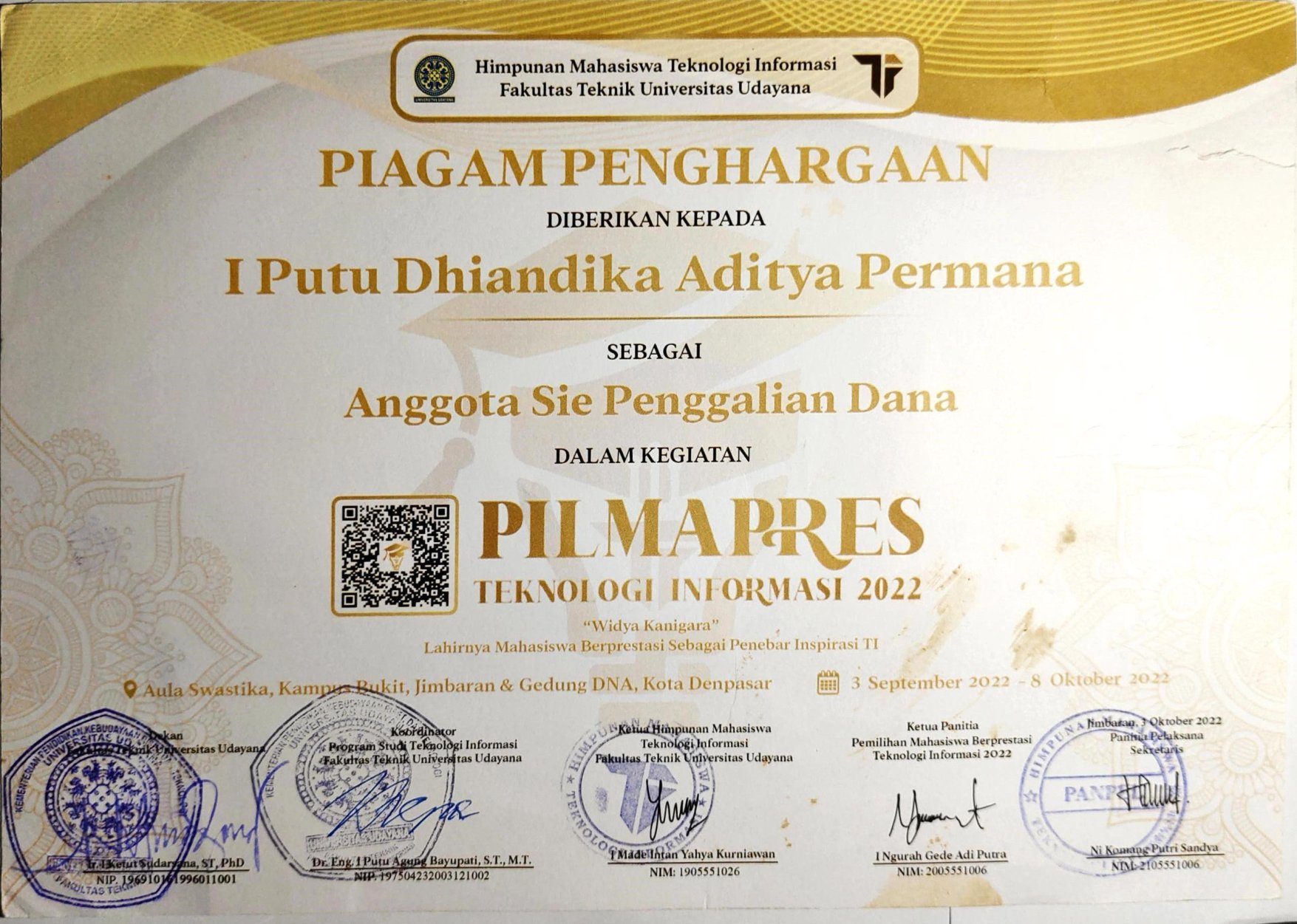 PIAGAM PENGHARGAAN