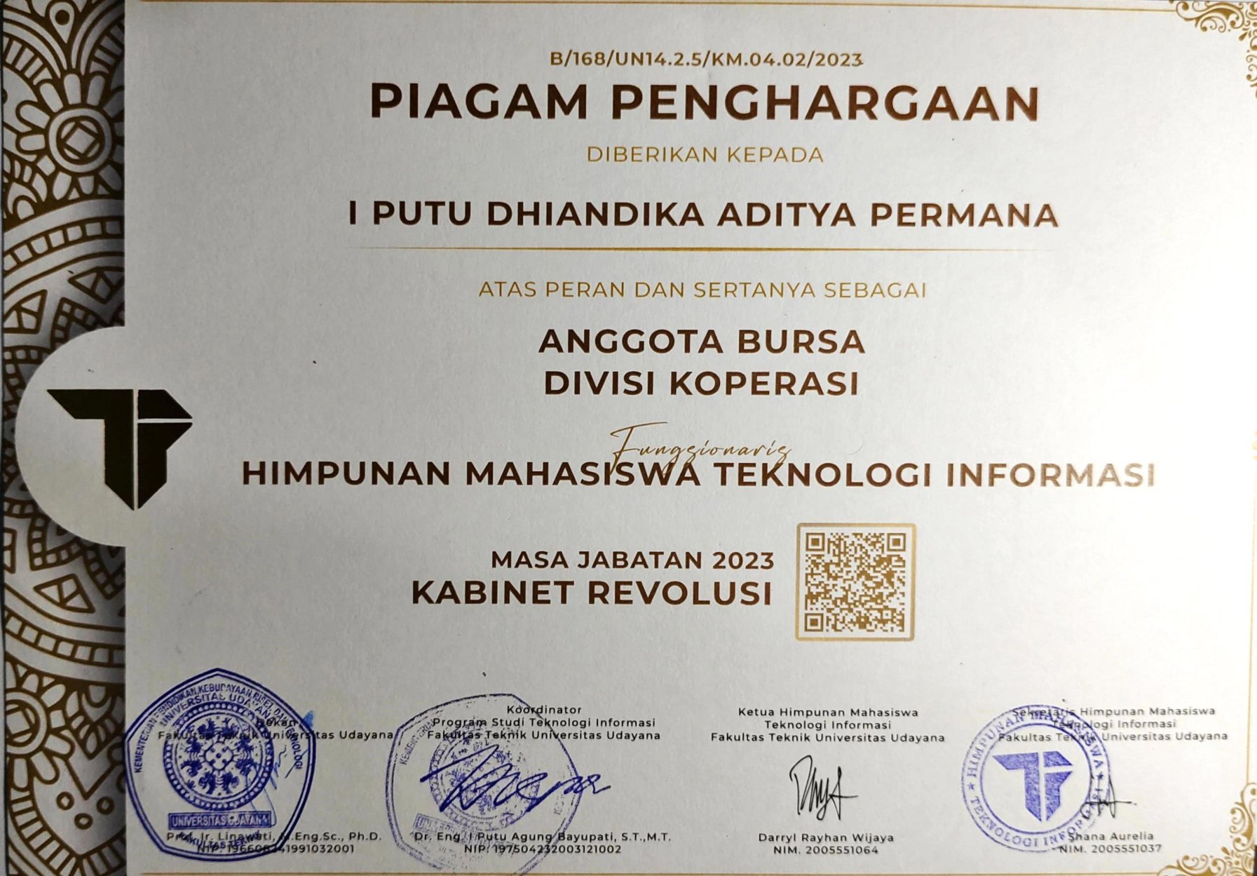 PIAGAM PENCHARGAAN