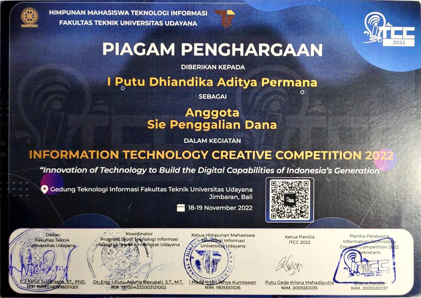 PIAGAM PENGHARGAAN